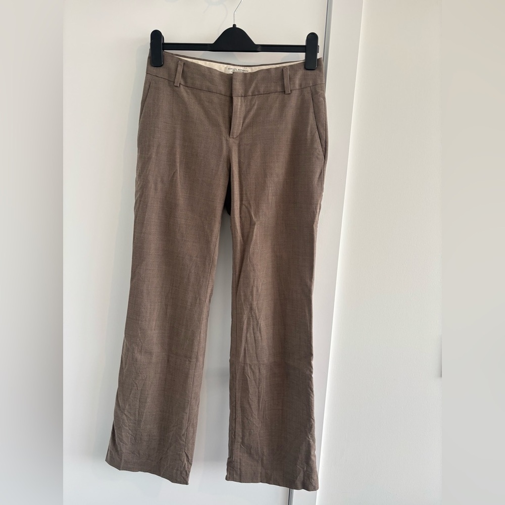 Banana Republic Brown Straight-Leg Trousers
